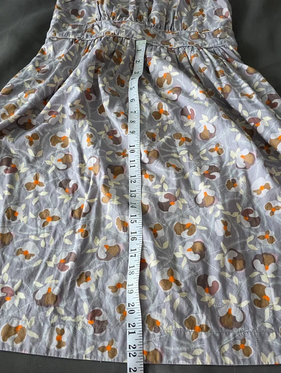 Retro Mary Jane/Tea Dress Short Sleeve Light Lavender Sz 7/8 Lined 100% Cotton - Picture 8 of 14